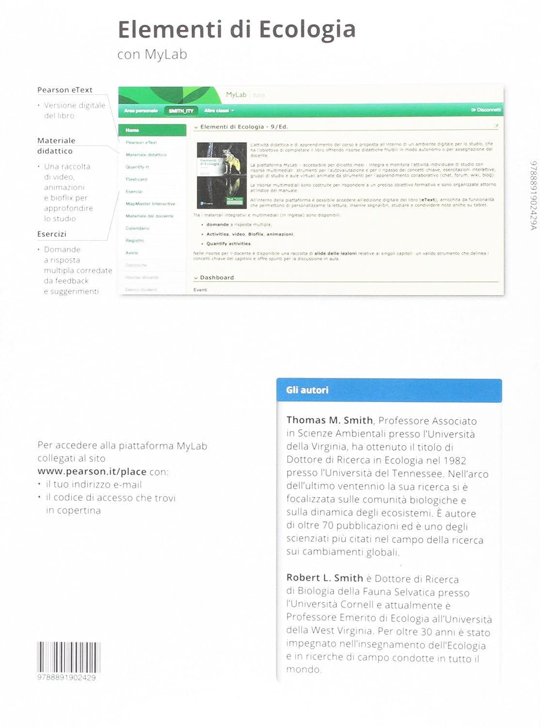 ELEMENTI DI ECOLOGIA. EDIZ. MYLAB. CON AGGIORNAMENTO ONLINE