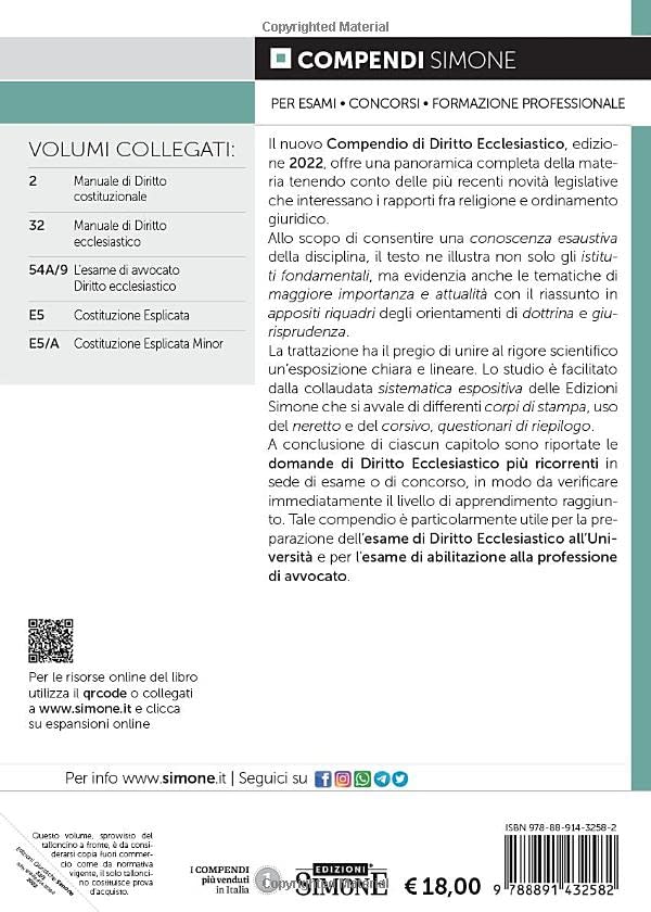 COMPENDIO DI DIRITTO ECCLESIASTICO