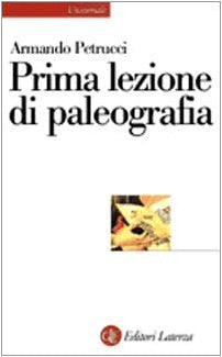 PRIMA LEZIONE DI PALEOGRAFIA