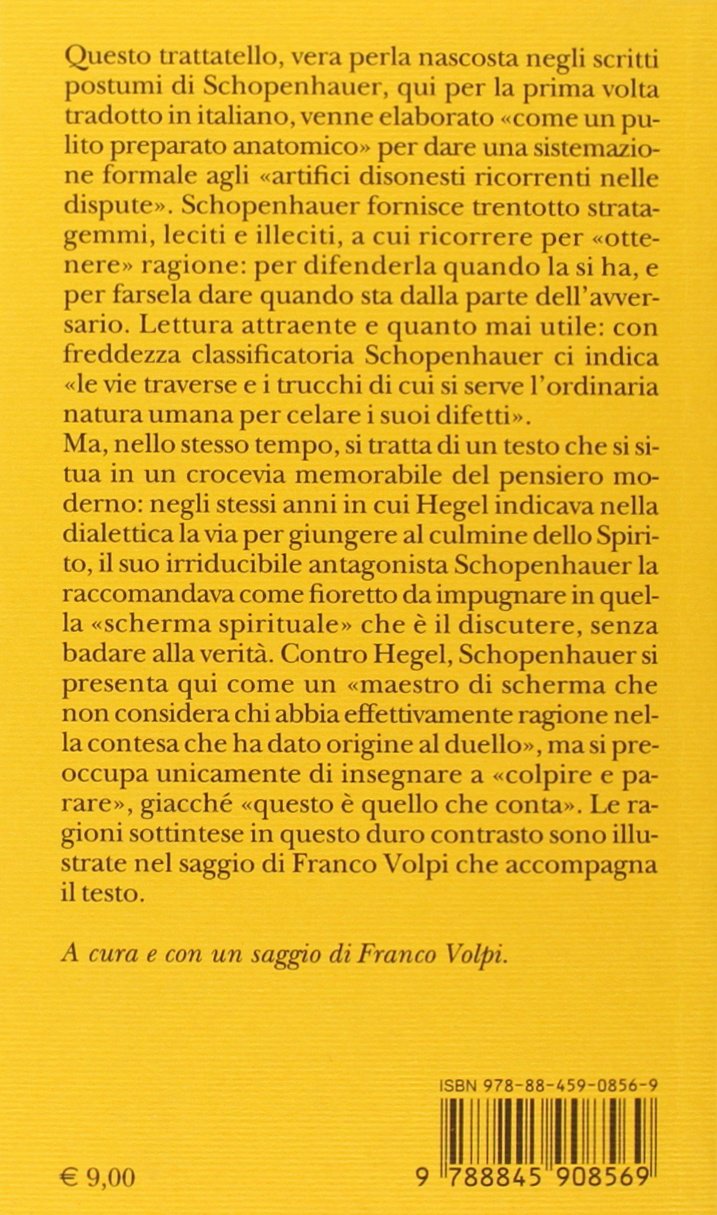 L'ARTE DI OTTENERE RAGIONE ESPOSTA IN 38 STRATAGEMMI