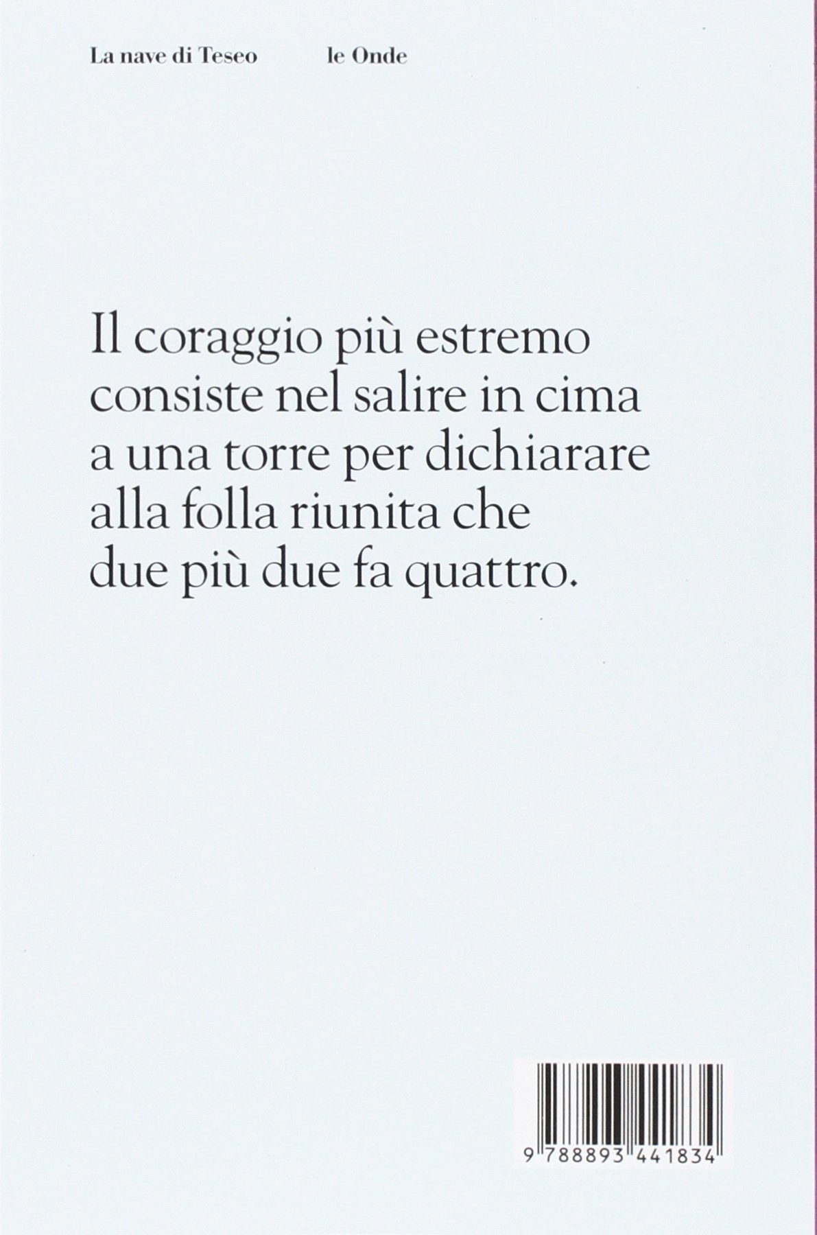 IN PRESENZA DI SCHOPENHAUER