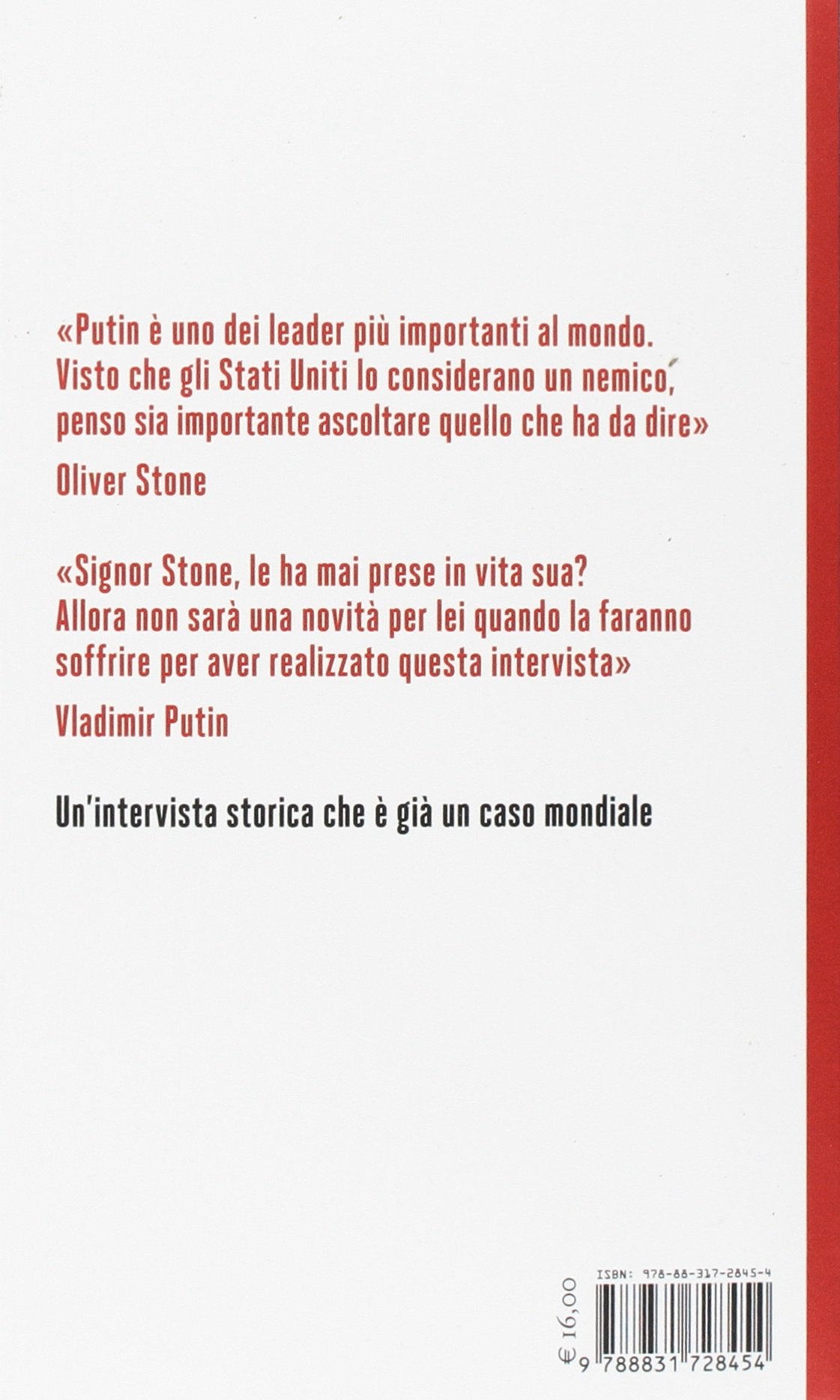 OLIVER STONE INTERVISTA VLADIMIR PUTIN.