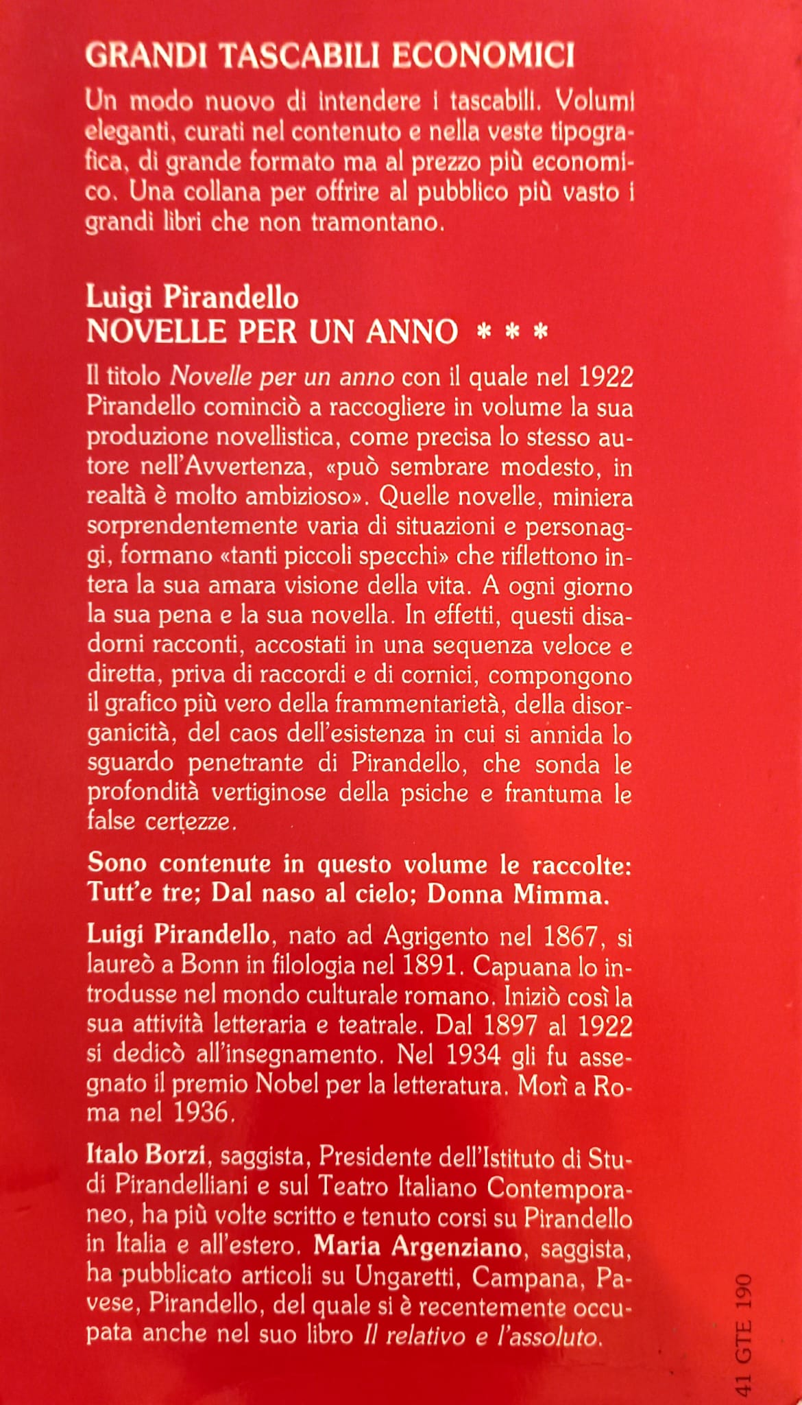 NOVELLE PER UN ANNO: TUTT'E TRE-DAL NASO AL CIELO-DONNA MIMMA-IL VECCHIO DIO.