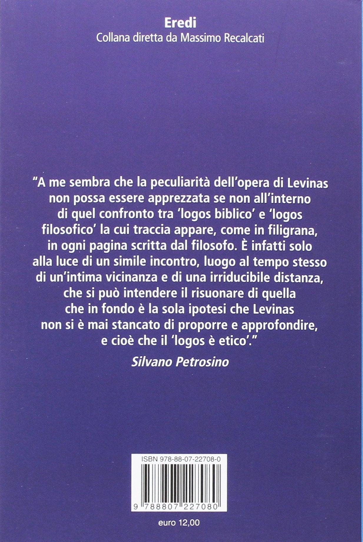 EMMANUEL LEVINAS. LE DUE SAPIENZE