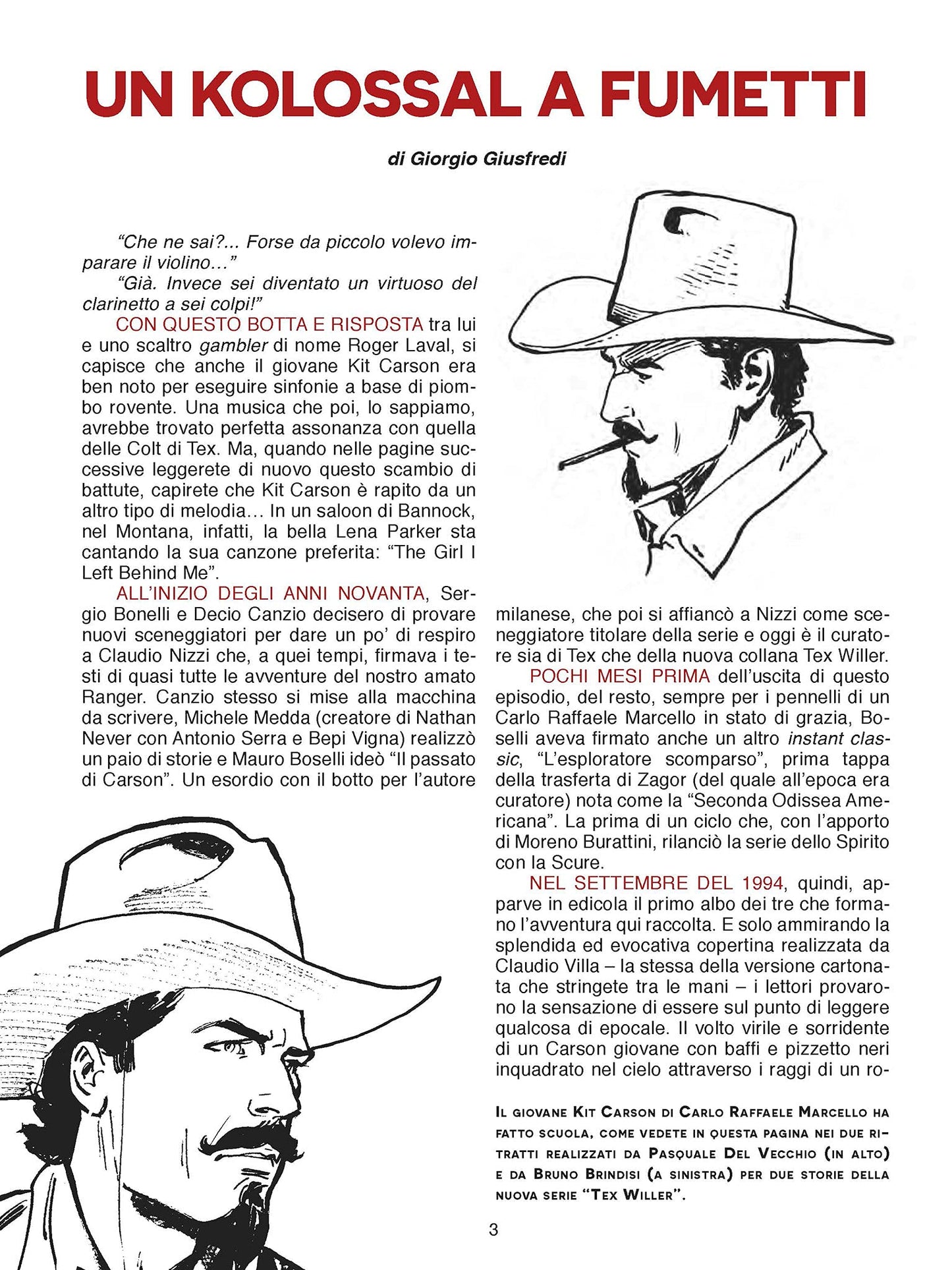 TEX. IL PASSATO DI CARSON