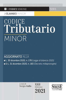 CODICE TRIBUTARIO 2021 MINOR