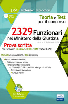 CONCORSO 2329 FUNZIONARI NEL MINISTERO DELLA GIUSTIZIA - PROVA SCRITTA