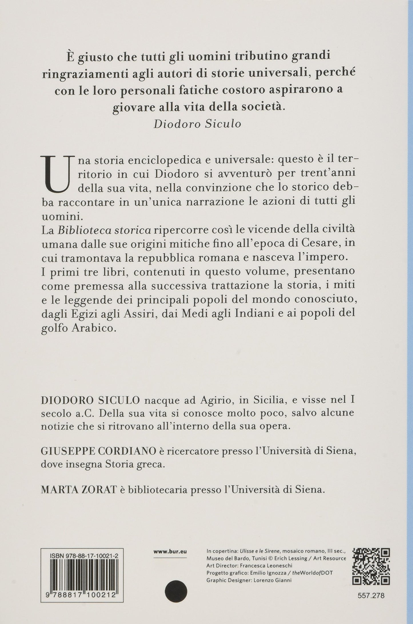 BIBLIOTECA STORICA. TESTO GRECO A FRONTE. VOL. 1: LIBRI I-III