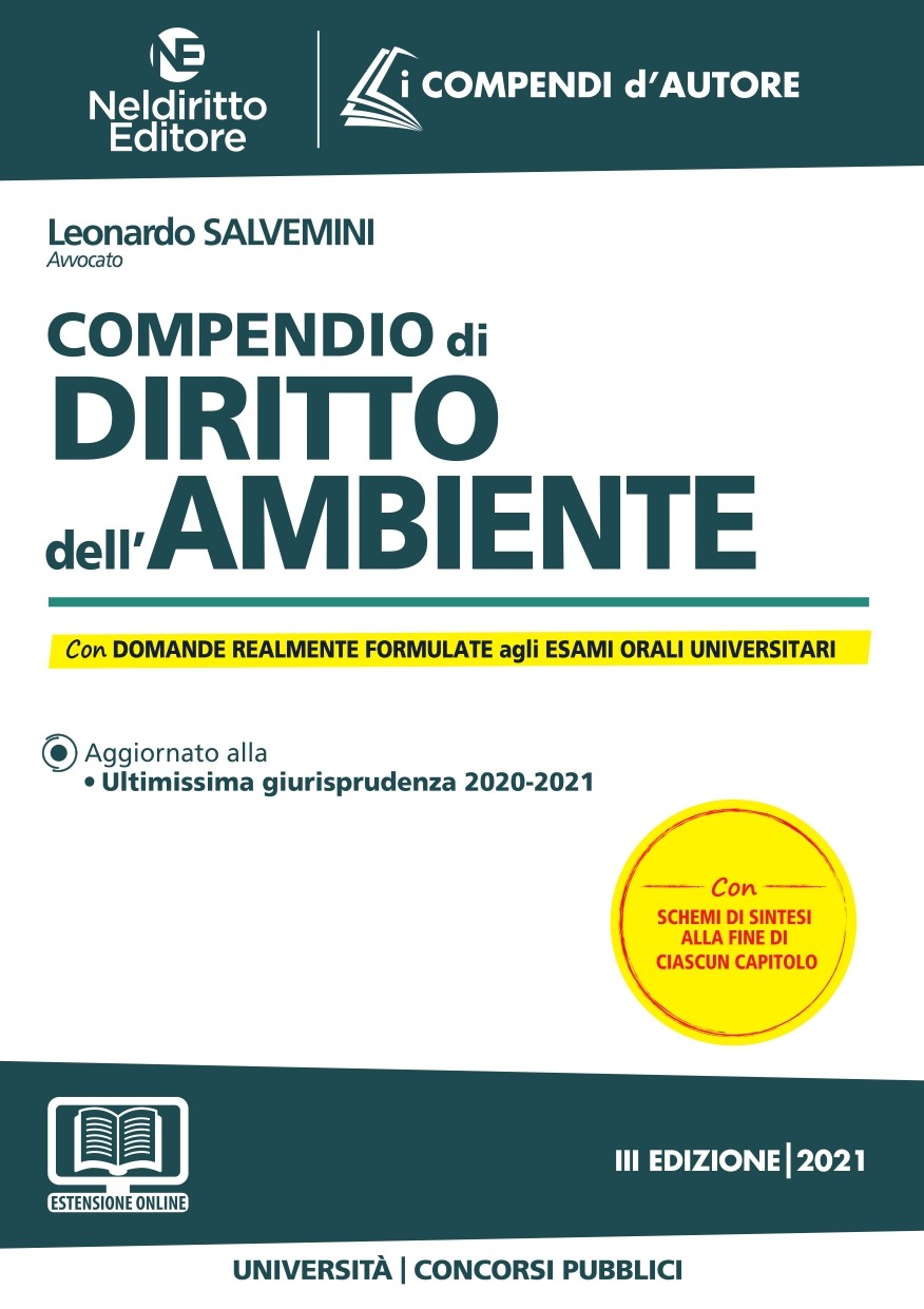 COMPENDIO DI DIRITTO DELL'AMBIENTE. NUOVA EDIZ.