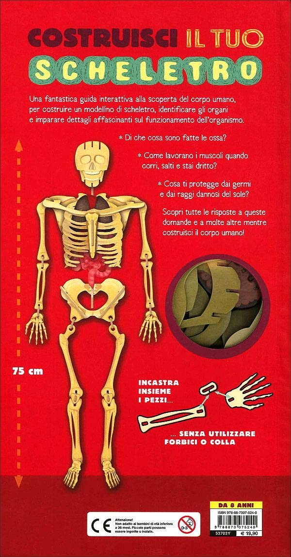 COSTRUISCI IL TUO SCHELETRO E SCOPRI COME FUNZIONA IL CORPO UMANO. CON GADGET