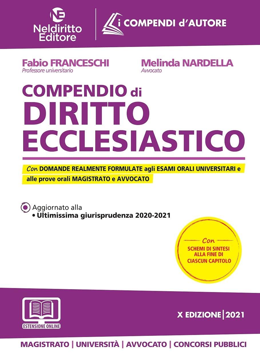 COMPENDIO DI DIRITTO ECCLESIASTICO. NUOVA EDIZ.