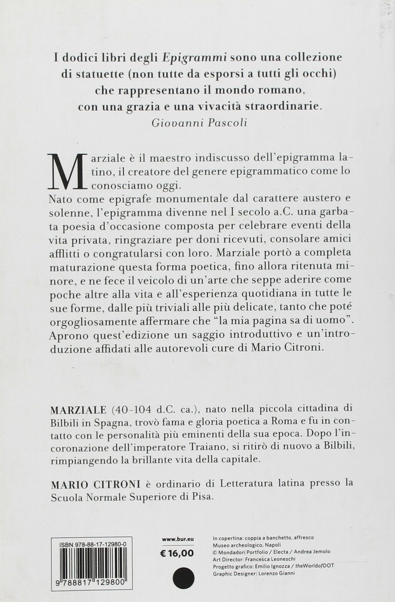 EPIGRAMMI. TESTO LATINO A FRONTE