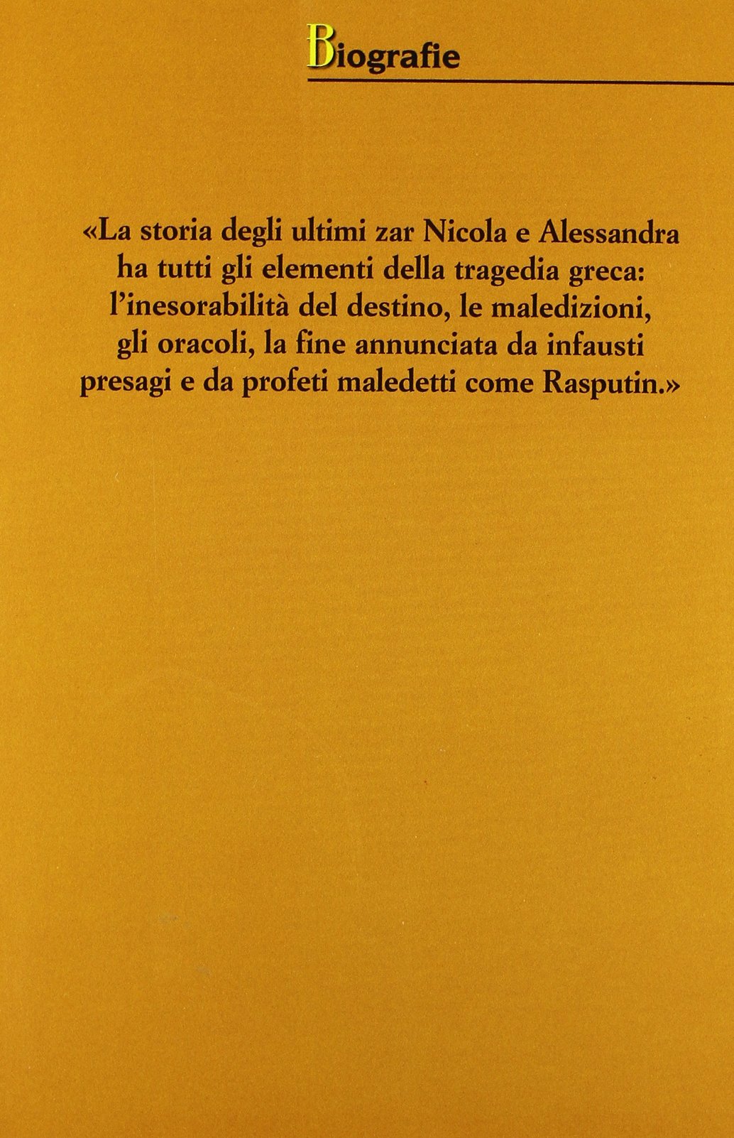 NICOLA, ALESSANDRA E RASPUTIN