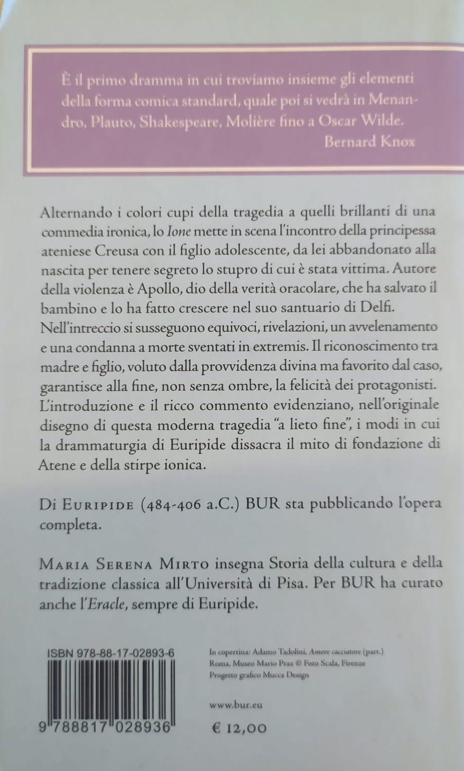 IONE. TESTO GRECO A FRONTE