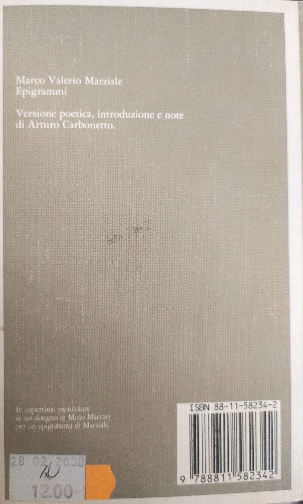 EPIGRAMMI. TESTO LATINO A FRONTE