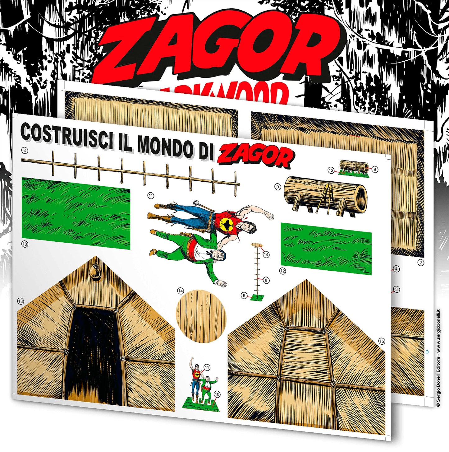 ZAGOR. KING OF DARKWOOD. CON GADGET. CON POSTER