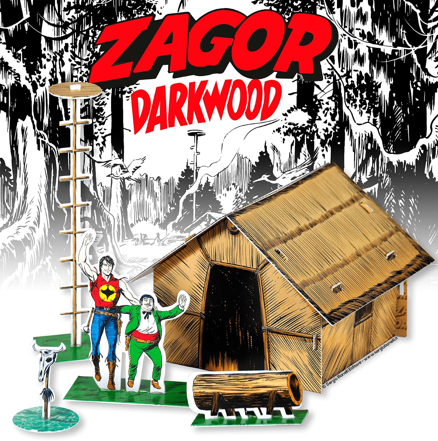 ZAGOR. KING OF DARKWOOD. CON GADGET. CON POSTER