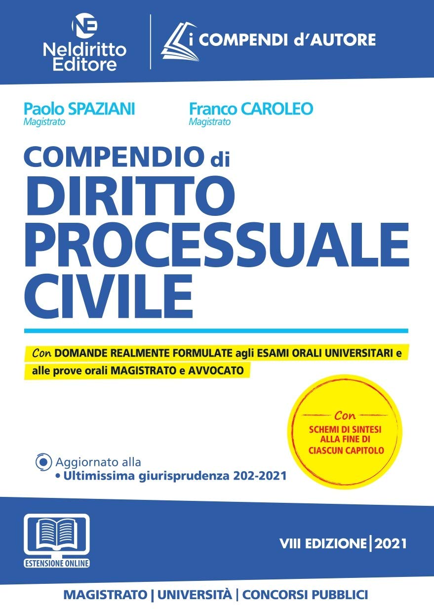 COMPENDIO DI DIRITTO PROCESSUALE CIVILE. NUOVA EDIZ.