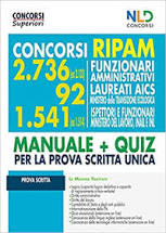 CONCORSI RIPAM PER FUNZIONARI AMMINISTRATIVI. 2736 POSTI (EX 2133) + 92 MINISTERO DELLA TRANSIZIONE ECONOMICA + 1541 (EX1514) ISPETTORI