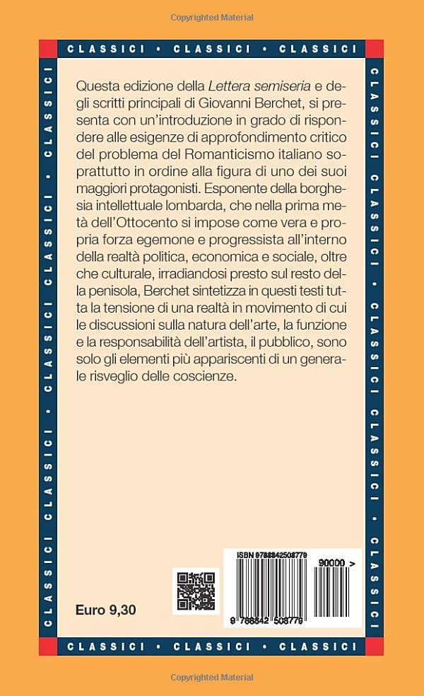 LETTERA SEMISERIA. SCRITTI SCELTI DI CRITICA E DI POLEMICA