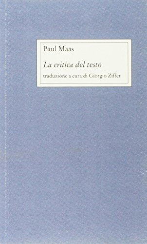 LA CRITICA DEL TESTO