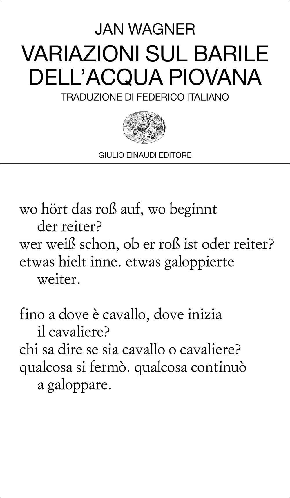 VARIAZIONI SUL BARILE DELL'ACQUA PIOVANA