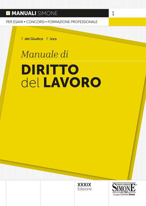 MANUALE DI DIRITTO DEL LAVORO 2021