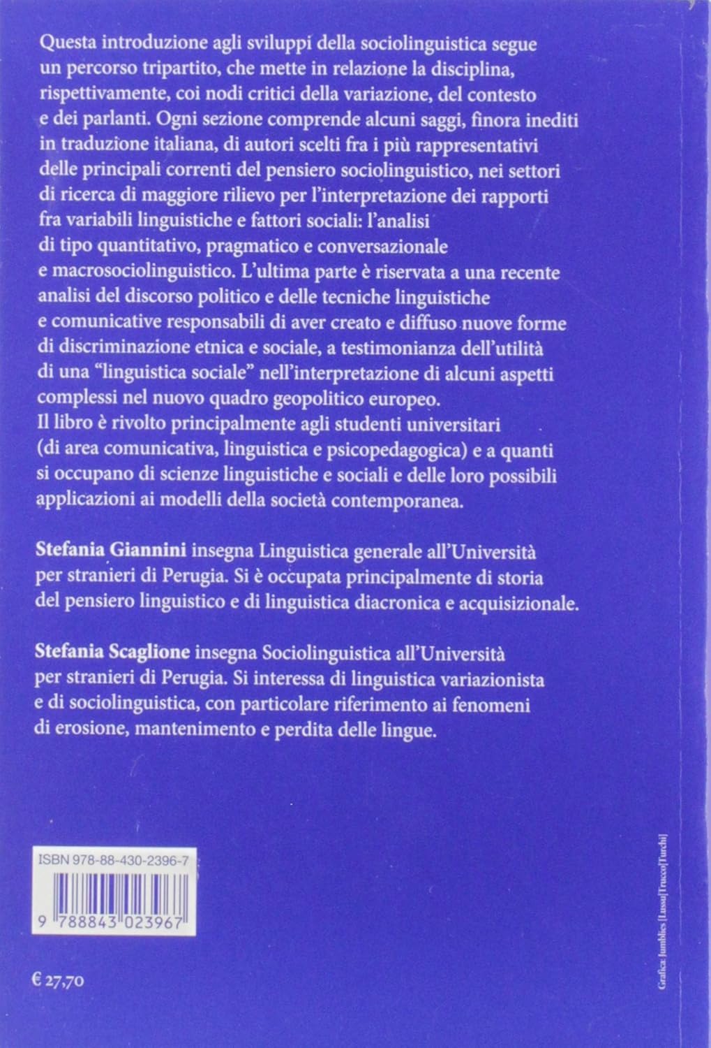 INTRODUZIONE ALLA SOCIOLINGUISTICA