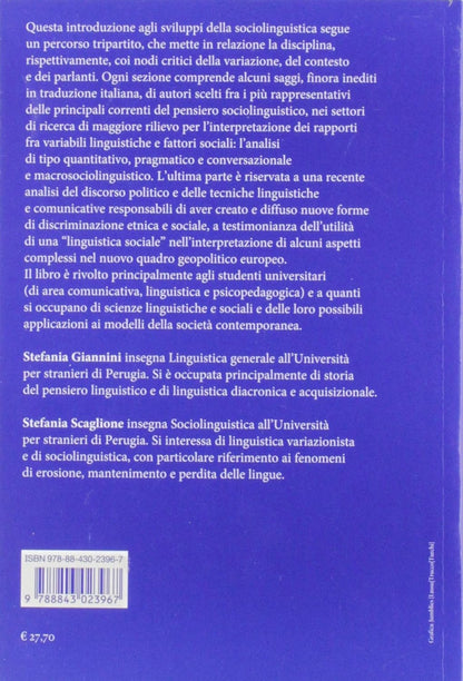 INTRODUZIONE ALLA SOCIOLINGUISTICA