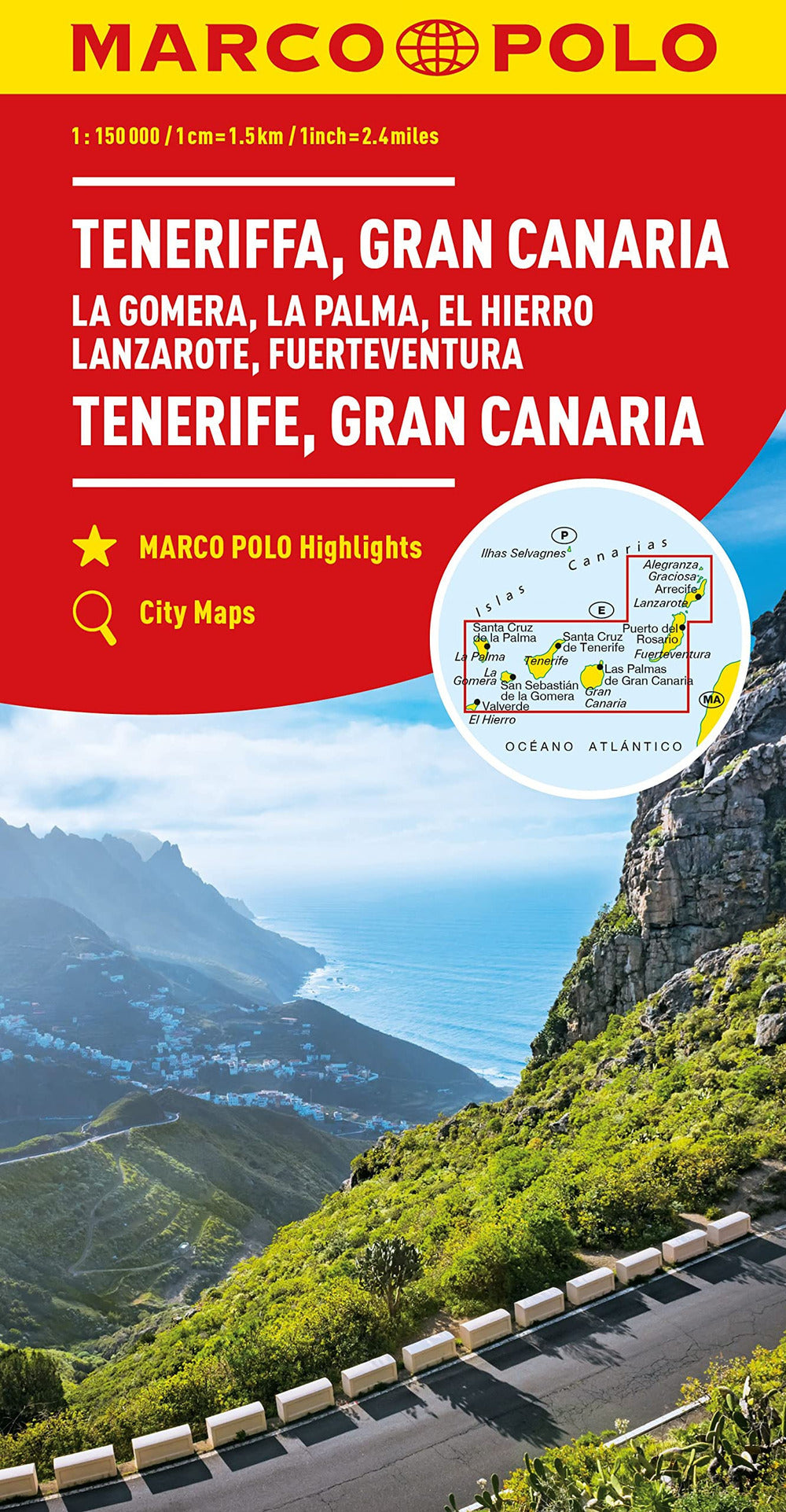 ISOLE CANARIE 1:150.000. EDIZ. MULTILINGUE