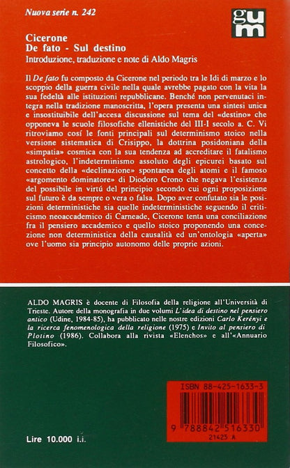 DE FATO-SUL DESTINO. TESTO LATINO A FRONTE. EDIZ. INTEGRALE