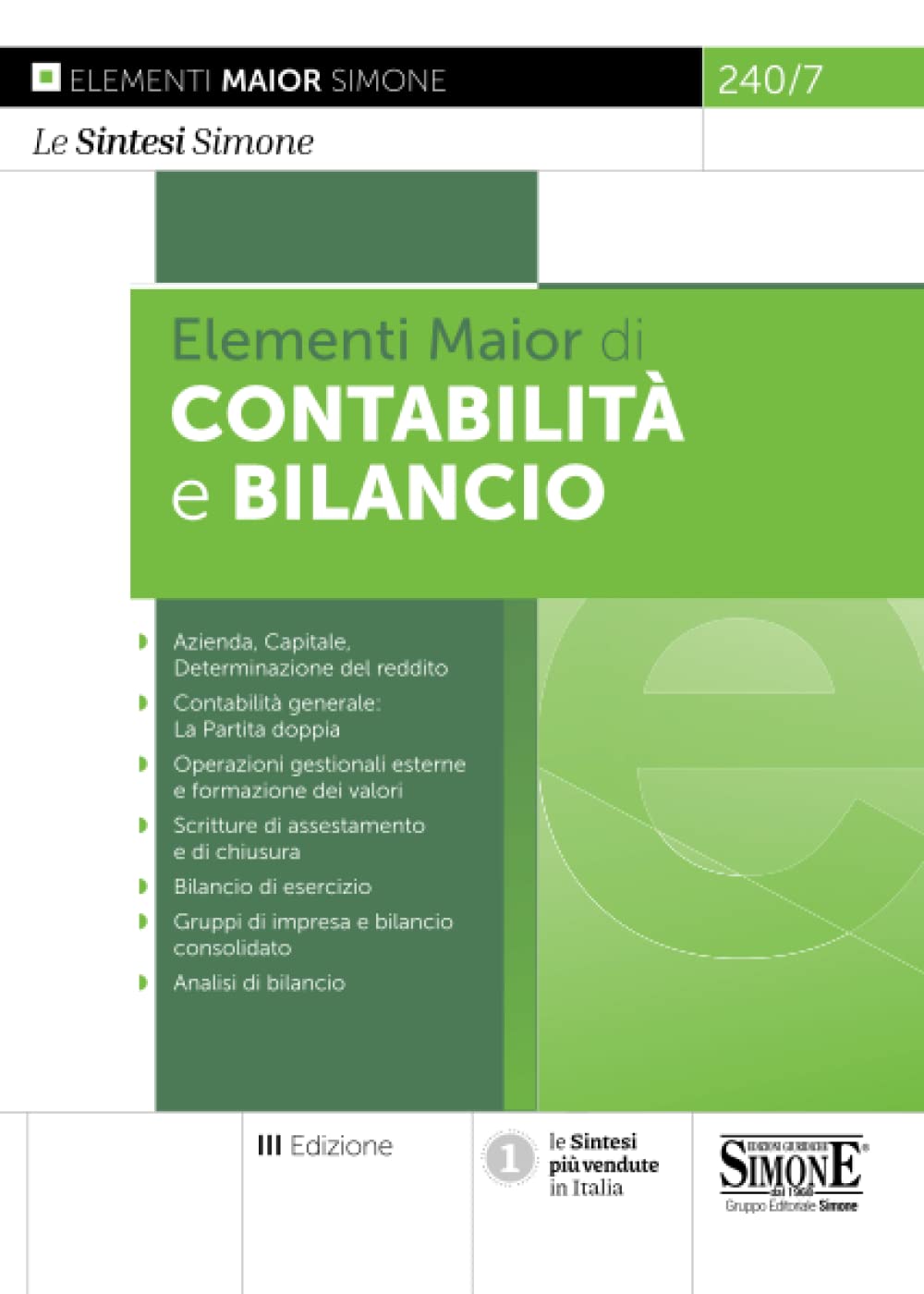 ELEMENTI MAIOR DI CONTABILITA' E BILANCIO