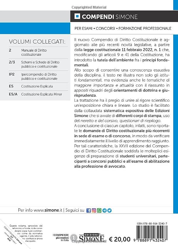 COMPENDIO DI DIRITTO CONSTITUZIONALE