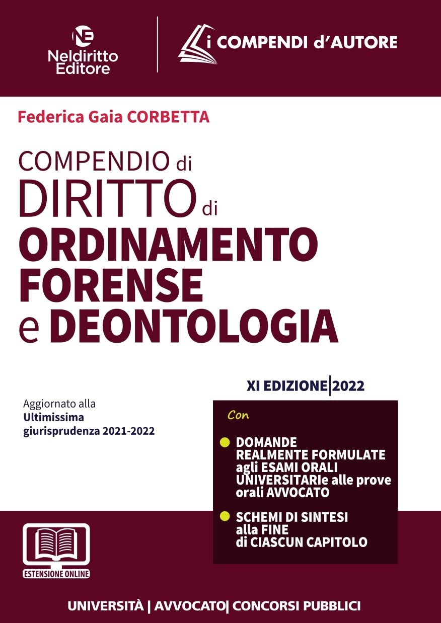 COMPENDIO DI DIRITTO DI ORDINAMENTO FORENSE E DEONTOLOGIA