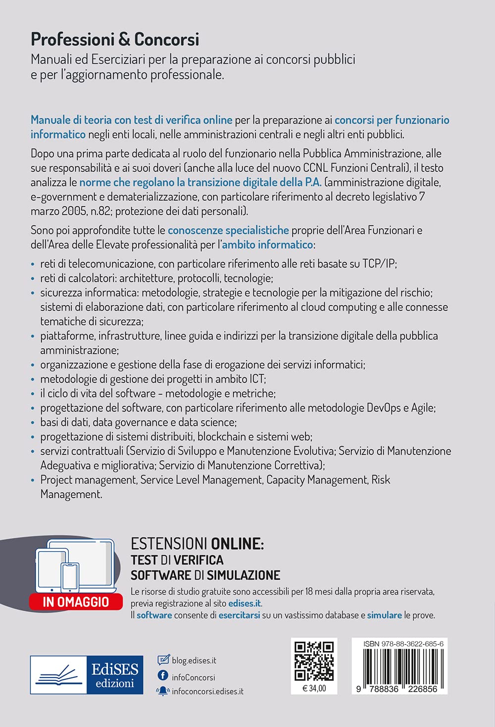 CONCORSI PER FUNZIONARIO INFORMATICO. MANUALE E QUESITI.
