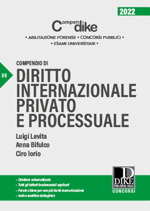 COMPENDI DI DIRITTO INTERNAZIONALE PRIVATO E PROCESSUALE