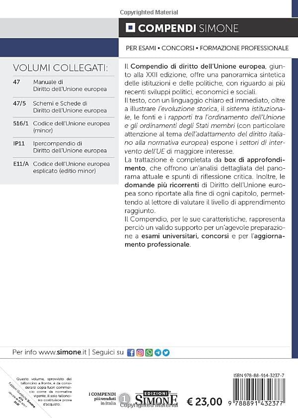 COMPENDIO DI DIRITTO DELL’UNIONE EUROPEA