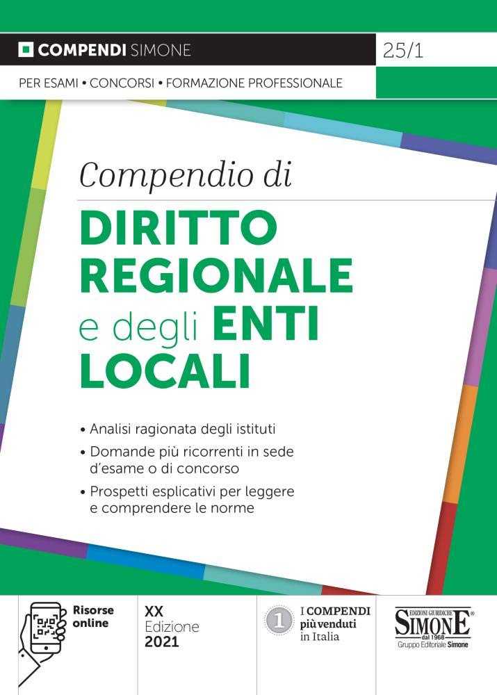 COMPENDIO DI DIRITTO REGIONALE E DEGLI ENTI LOCALI