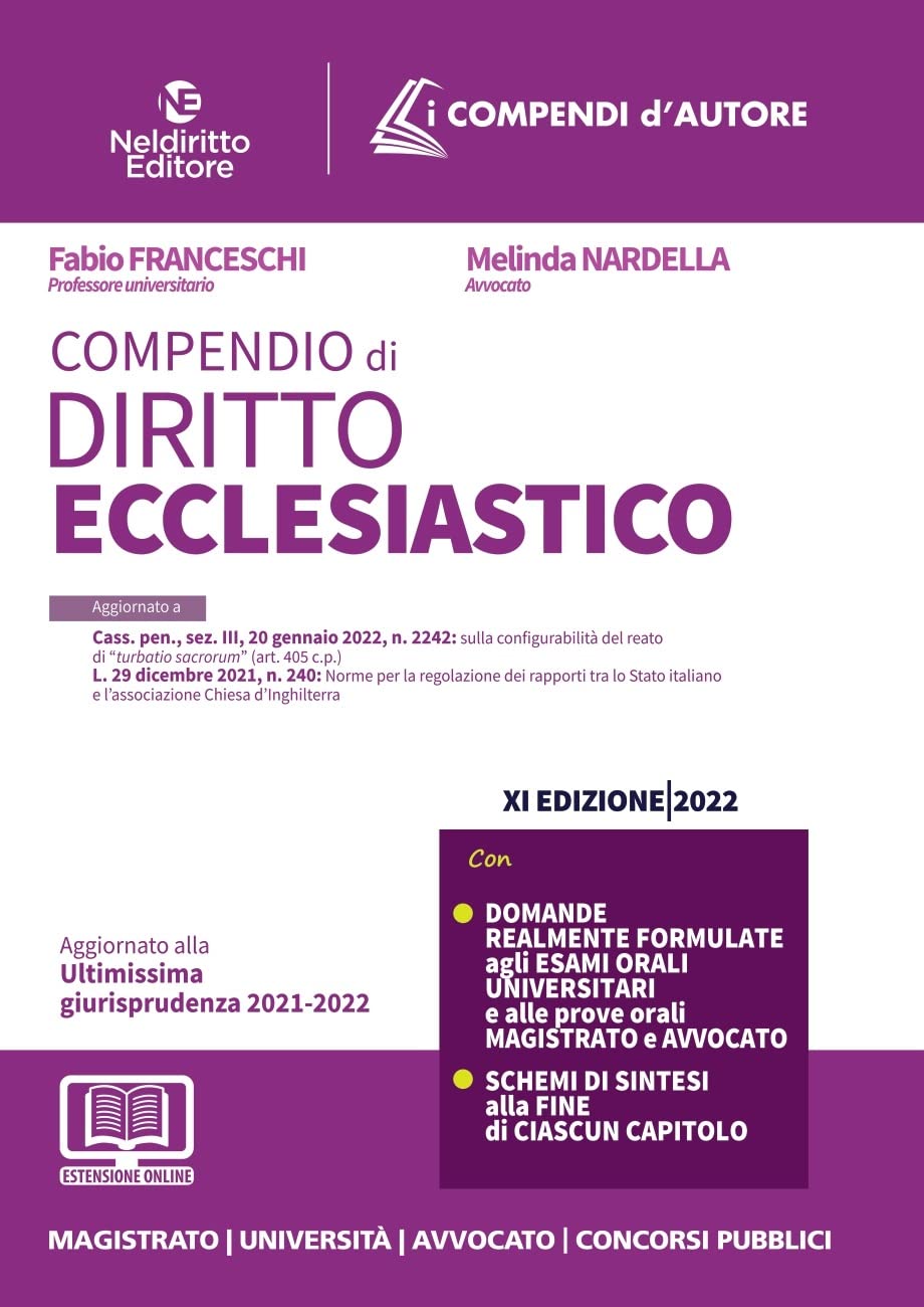 COMPENDIO DI DIRITTO ECCLESIASTICO