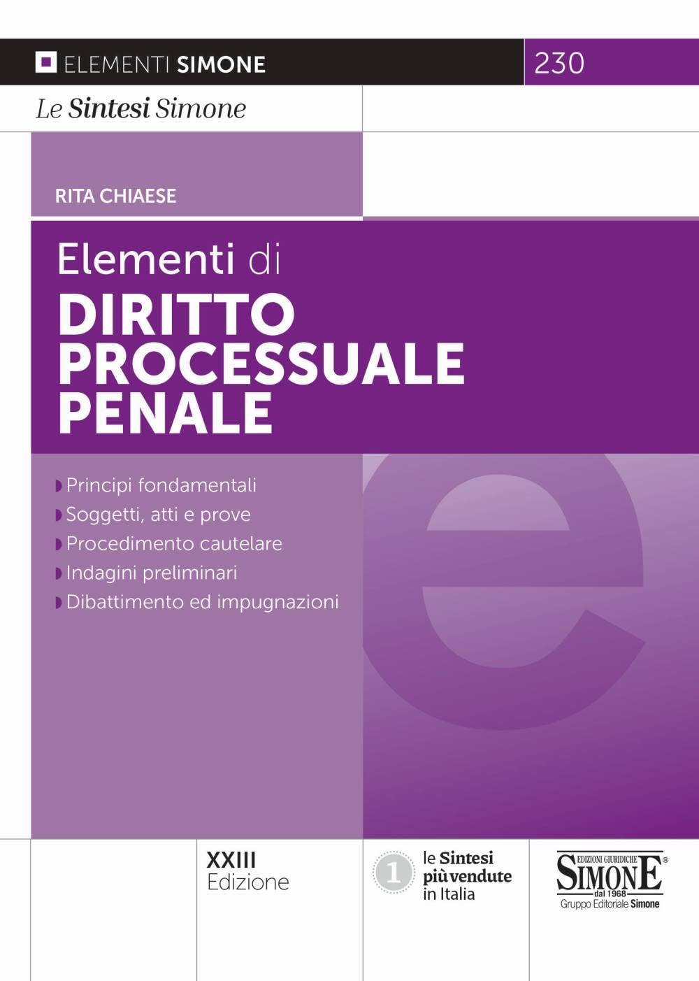 ELEMENTI DI DIRITTO PROCESSUALE PENALE