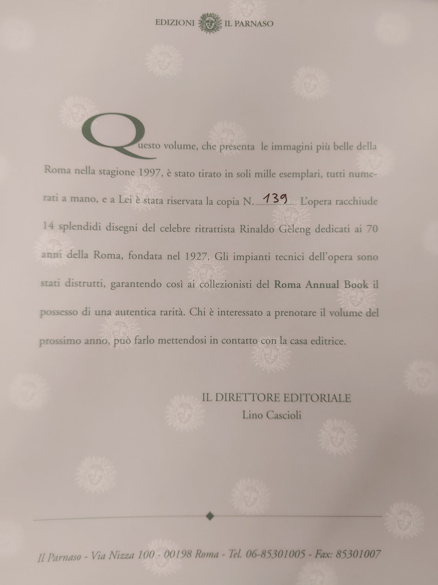 ROMA ANNUAL BOOK 96 97