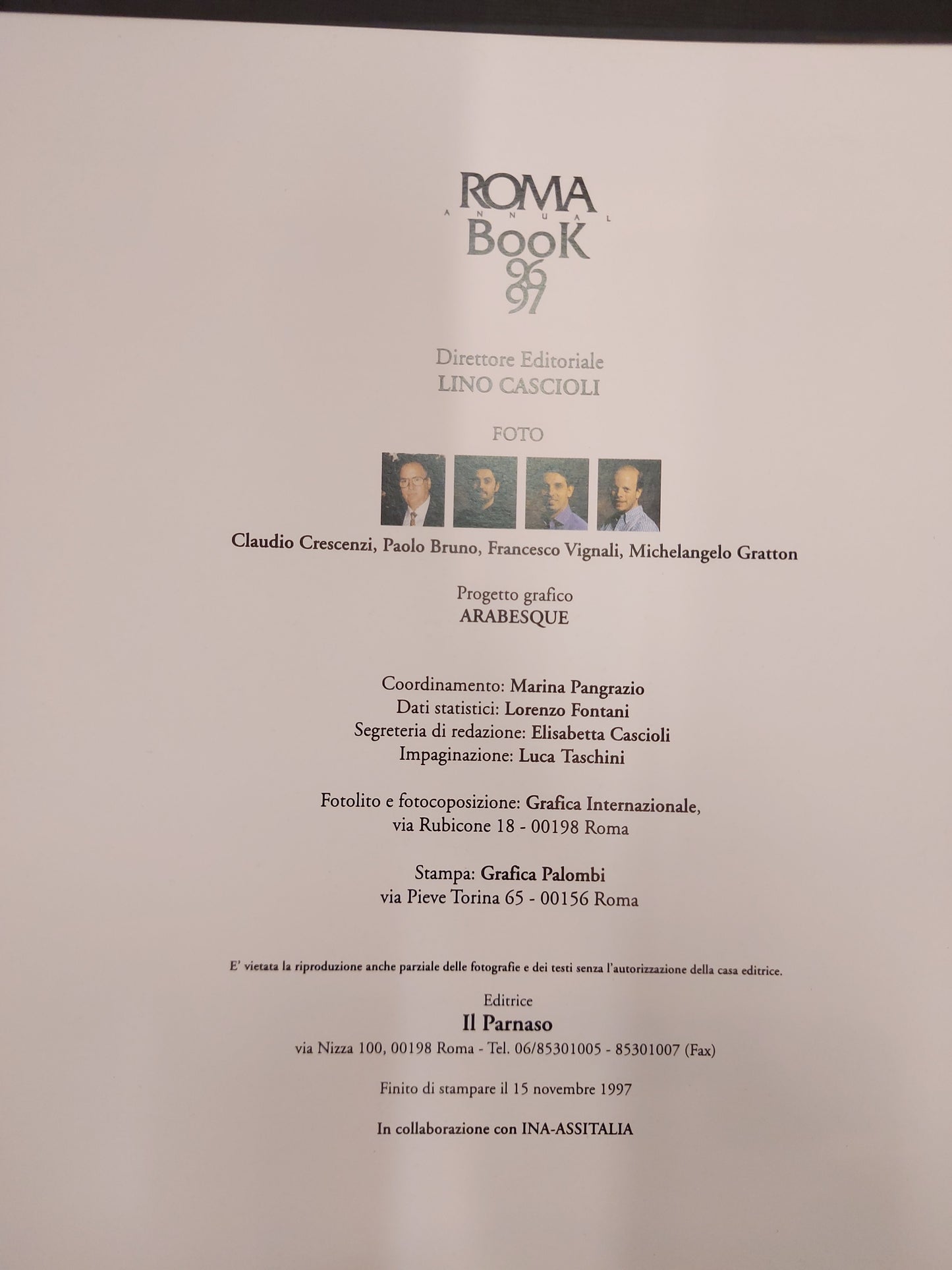 ROMA ANNUAL BOOK 96 97