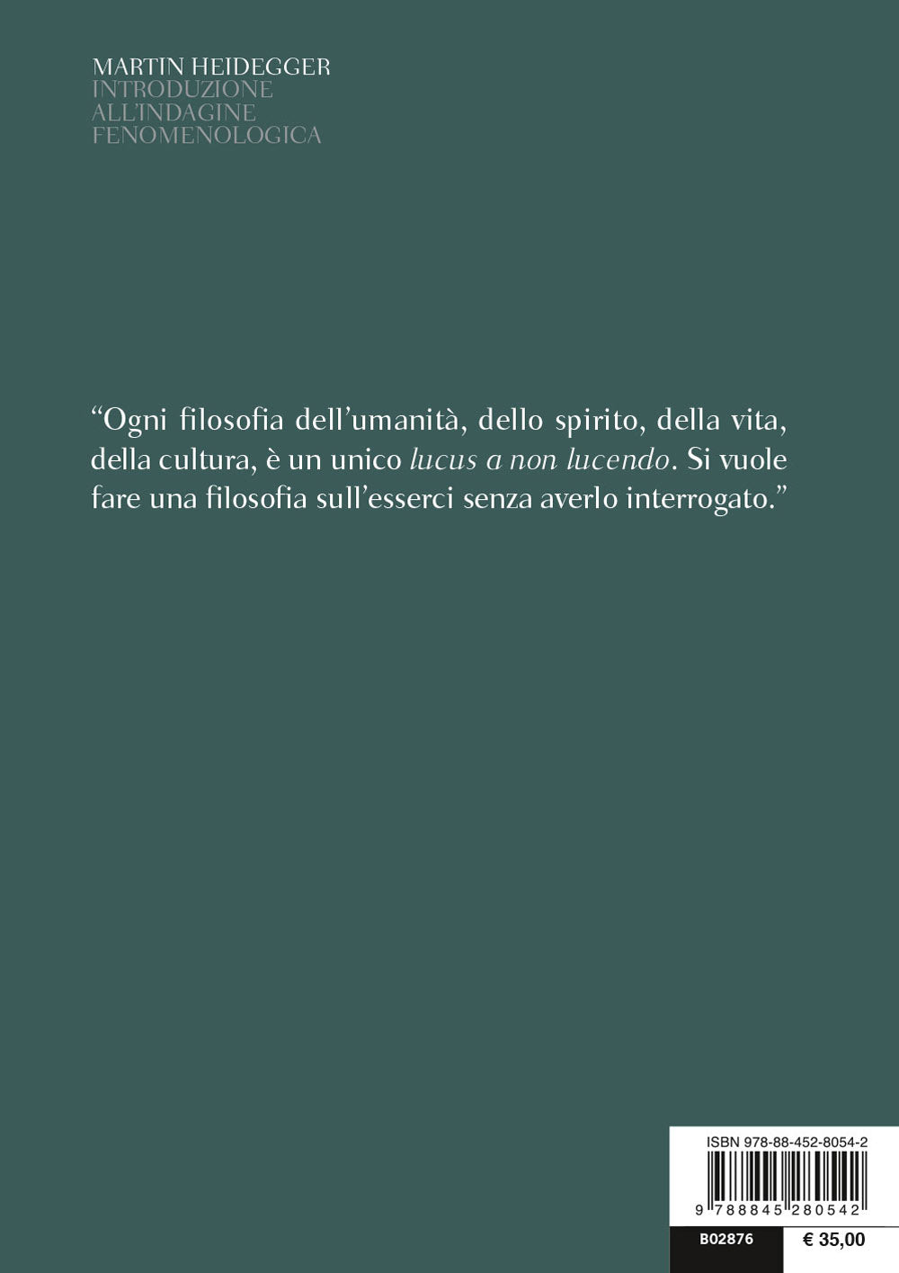 INTRODUZIONE ALL'INDAGINE FENOMENOLOGICA