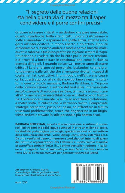 PICCOLO MANUALE PER IMPARARE A  FARE E RICEVERE CRITICHE