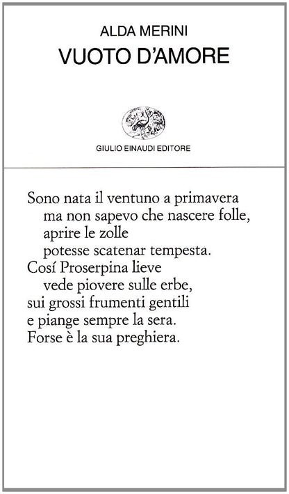 VUOTO D'AMORE