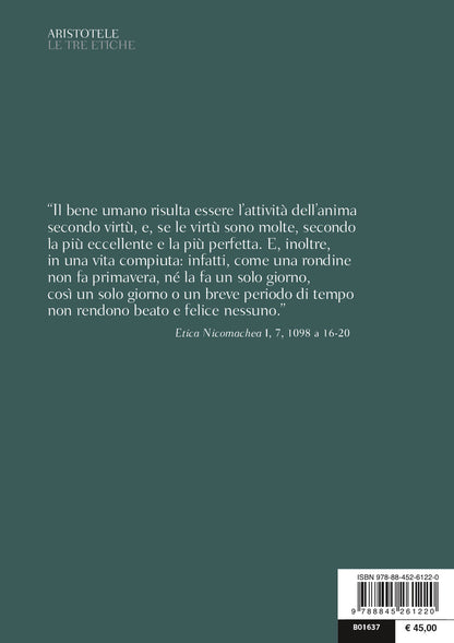 LE TRE ETICHE TESTO GRECO A FRONTE