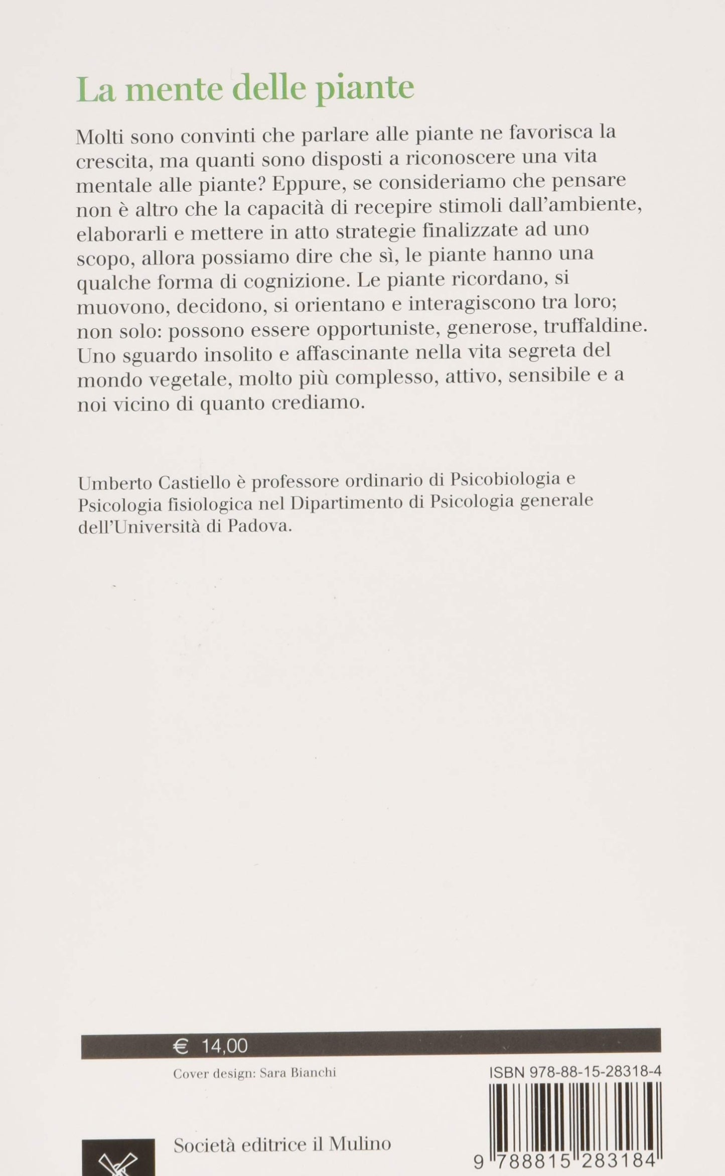 LA MENTE DELLE PIANTE. INTRODUZIONE ALLA PSICOLOGIA VEGETALE