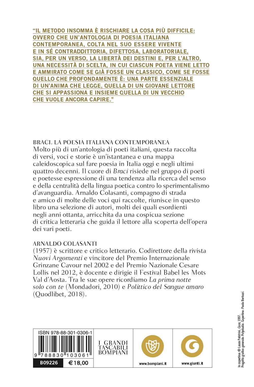 BRACI. LA POESIA ITALIANA CONTEMPORANEA