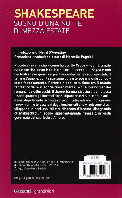 SOGNO D'UNA NOTTE DI MEZZA ESTATE. TESTO INGLESE A FRONTE