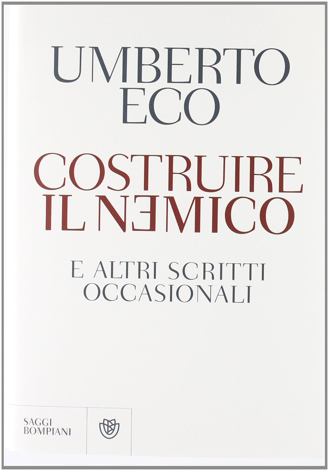 COSTRUIRE IL NEMICO E ALTRI SCRITTI OCCASIONALI